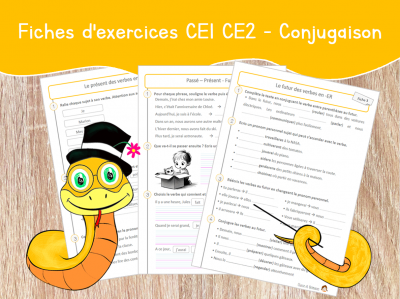 Fiches d’exercices de Conjugaison – CE1-CE2