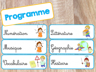 Affichage – Programme du jour