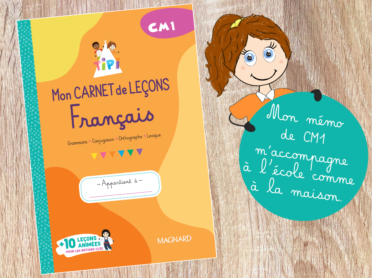 Lire la suite à propos de l’article Mon carnet de leçons de français – TIPI CM1