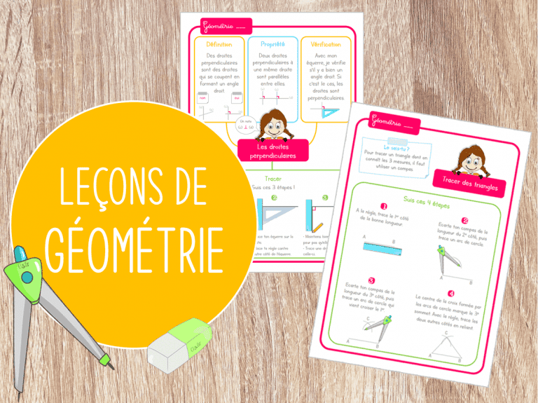 Leçons de Géométrie CM1 - CM2 - Classe et Grimaces