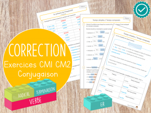 Correction – Fiches d’exercices de Conjugaison – CM1-CM2