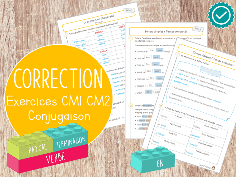 Correction - Fiches d'exercices de Conjugaison - CE1-CE2
